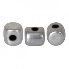 Les perles par Puca® Minos beads Silver alluminium mat 00030/01700